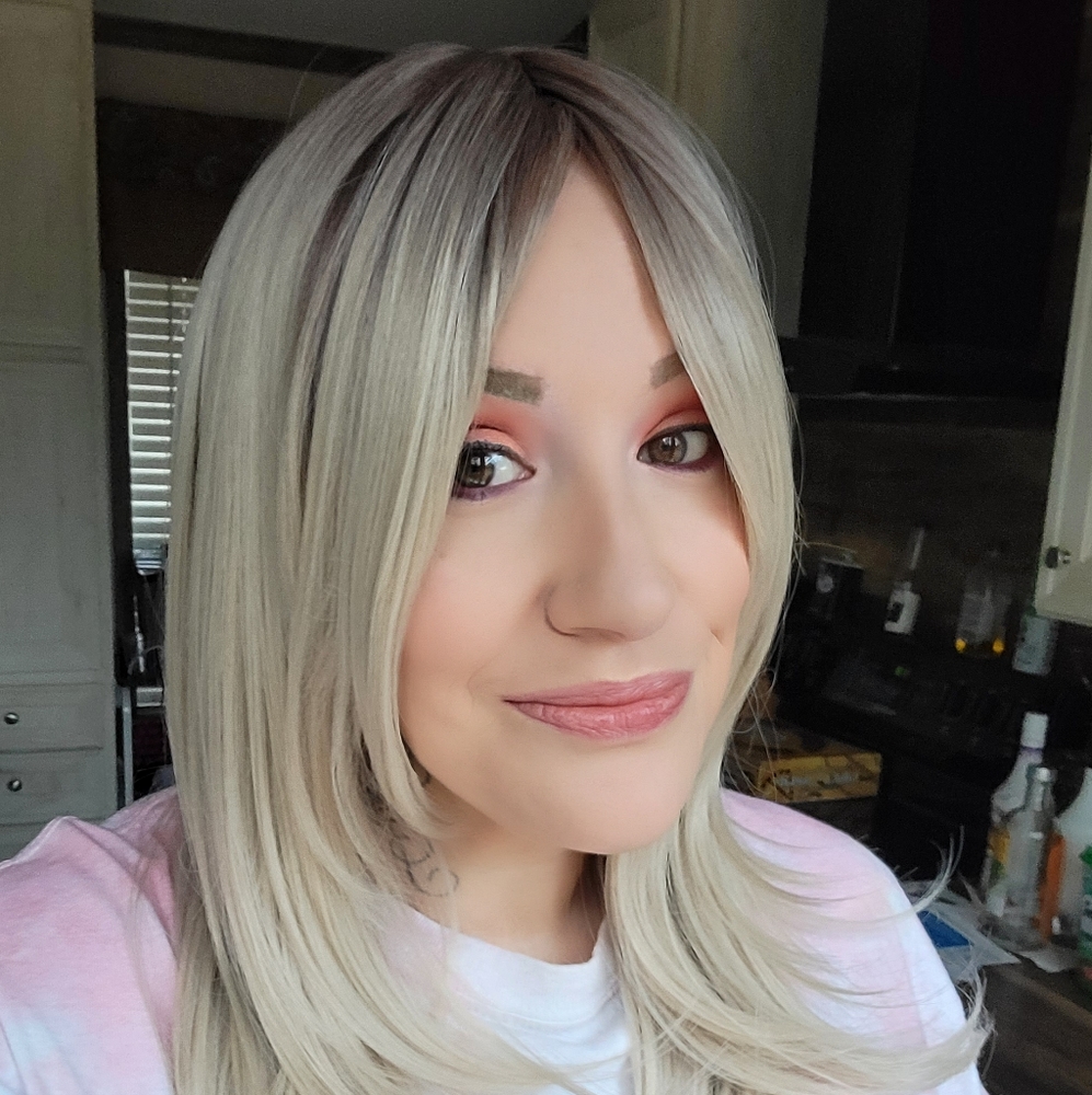 Curtain bangs wig